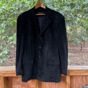 Richard Tyler Couture Men's Vintage Black Suede Jacket Size 44
